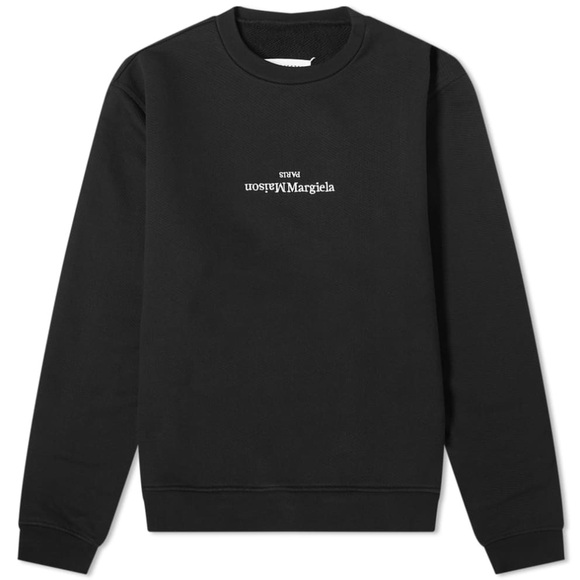 💖Host Pick💖 Maison Margiela men size XS black logo embroidered sweatshirt - Picture 2 of 12